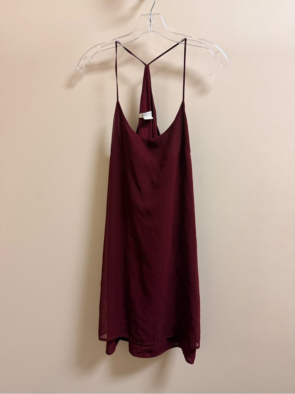 Glamorous Burgundy Mini Slip Dress